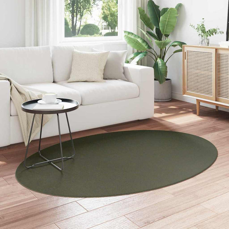 Afbeelding laden in galerijviewer, Vidaxl vloerkleden ovaal huarte bosgroen 170 x 120 cm 100% polyester
