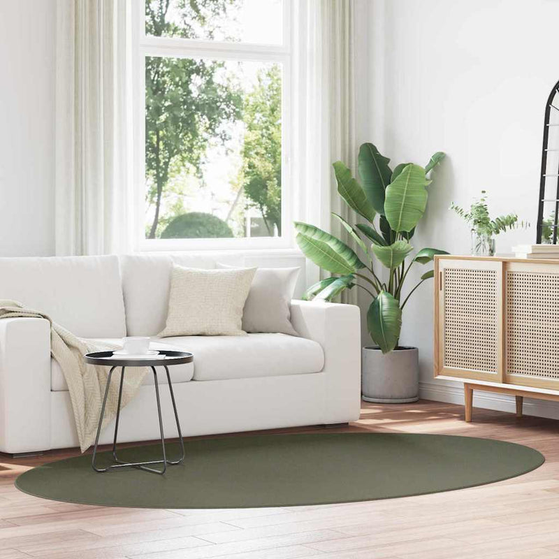 Afbeelding laden in galerijviewer, Vidaxl vloerkleden ovaal huarte bosgroen 160 x 230 cm 100% polyester
