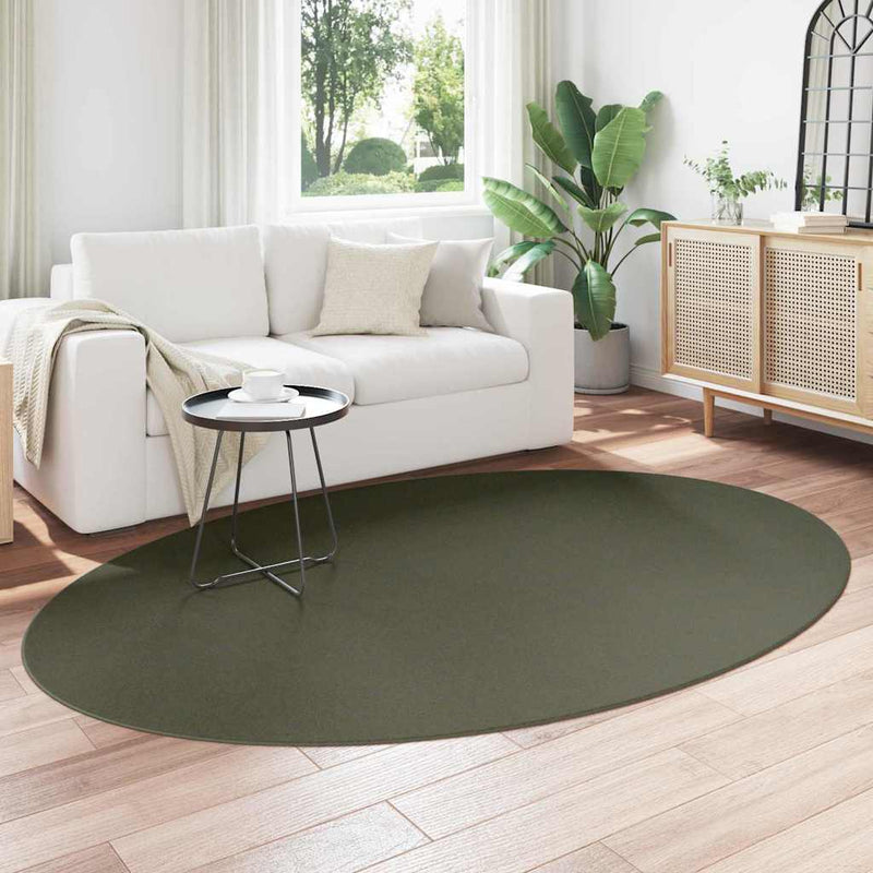 Afbeelding laden in galerijviewer, Vidaxl vloerkleden ovaal huarte bosgroen 160 x 230 cm 100% polyester

