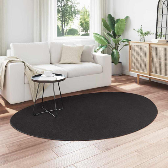 Vidaxl vloerkleden huarte zwart 140 x 200 cm polyester