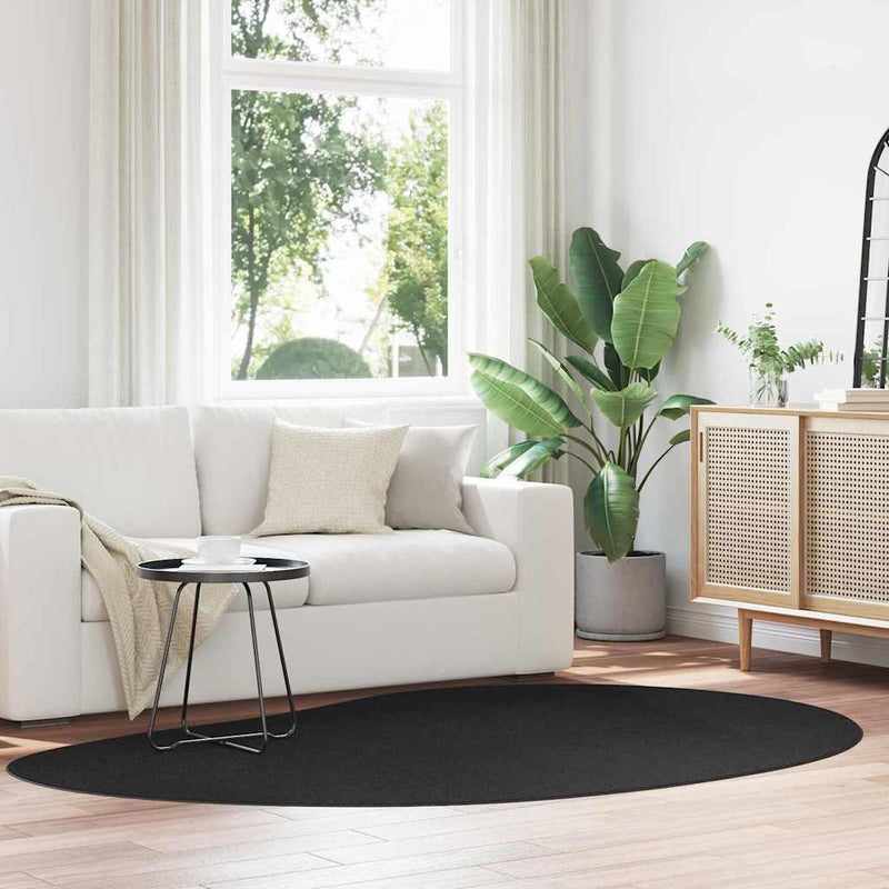 Afbeelding laden in galerijviewer, Vidaxl tapijt huarte zwart 160 x 230 cm polyester
