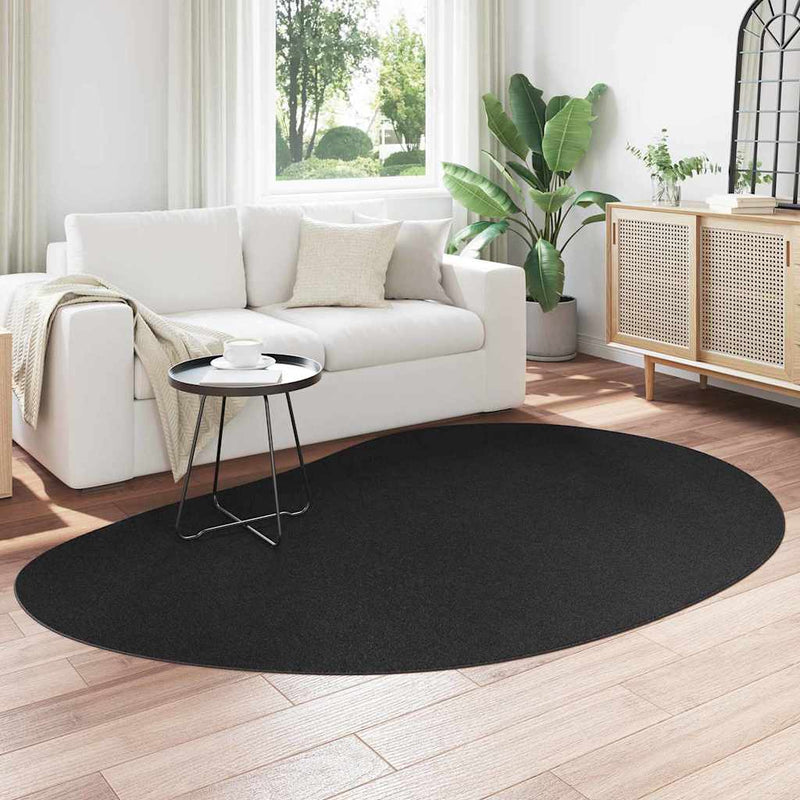 Afbeelding laden in galerijviewer, Vidaxl tapijt huarte zwart 160 x 230 cm polyester
