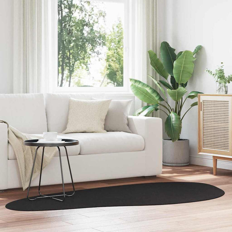 Afbeelding laden in galerijviewer, Vidaxl tapijt huarte zwart 100 x 200 cm polyester
