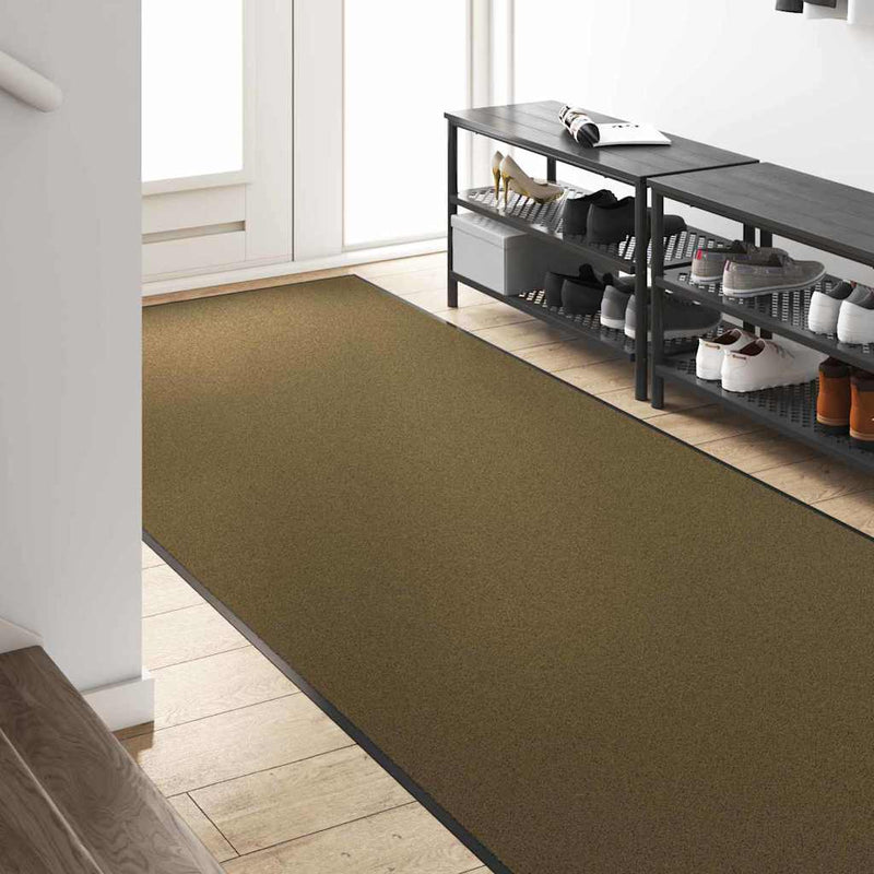 Afbeelding laden in galerijviewer, Vidaxl deurmat anders bruin en zwart 120 x 250 cm polyamide en pvc
