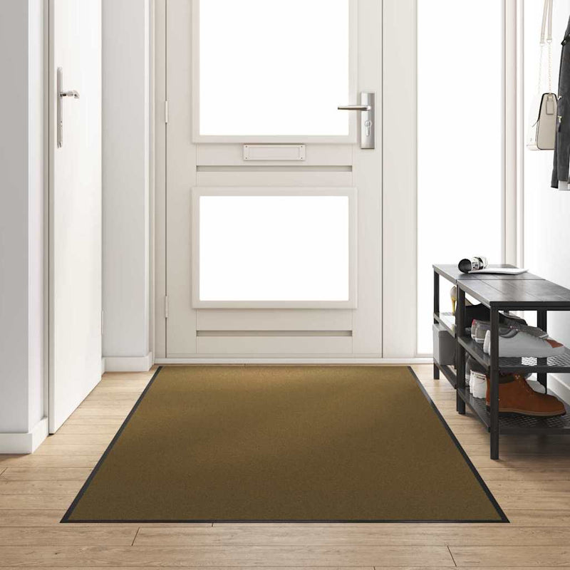 Afbeelding laden in galerijviewer, Vidaxl deurmat anders bruin en zwart 120 x 250 cm polyamide en pvc
