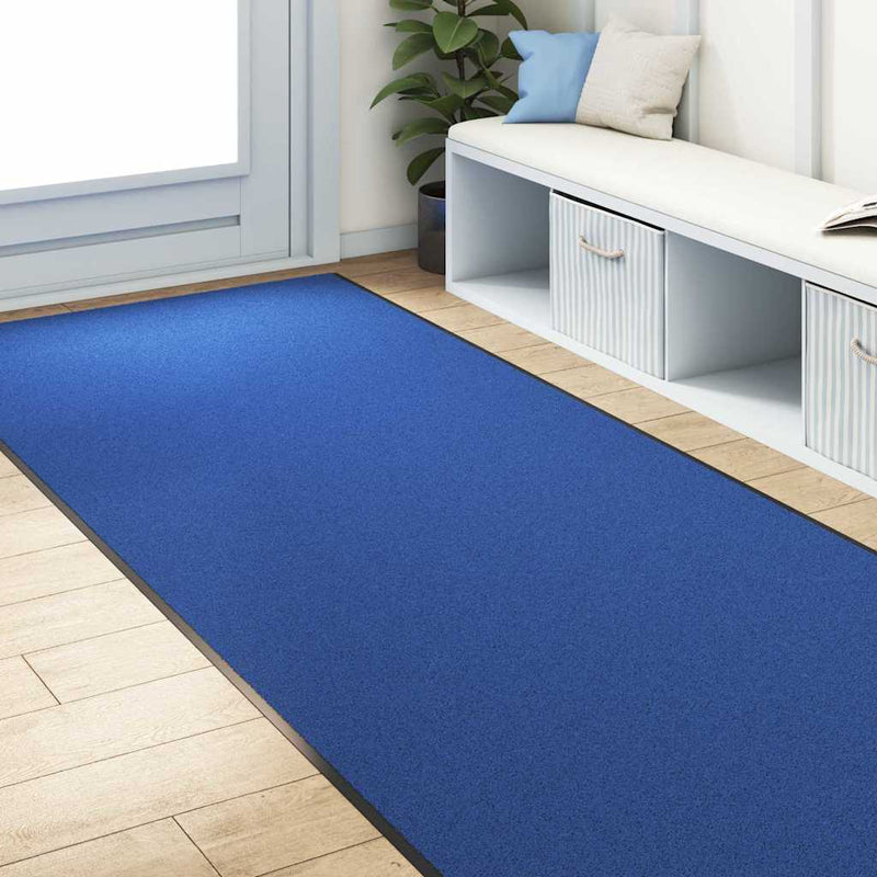 Afbeelding laden in galerijviewer, Vidaxl deurmat anders blauw en zwart 120 x 400 cm polyamide en pvc
