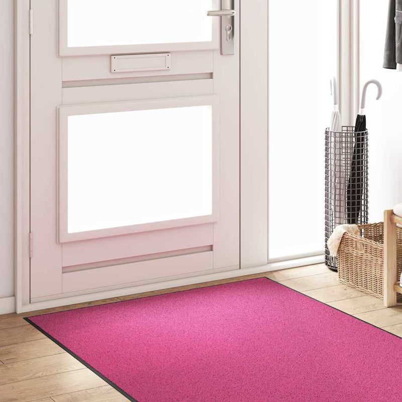Afbeelding laden in galerijviewer, Vidaxl deurmat anders roze en zwart 120 x 250 cm polyamide en pvc
