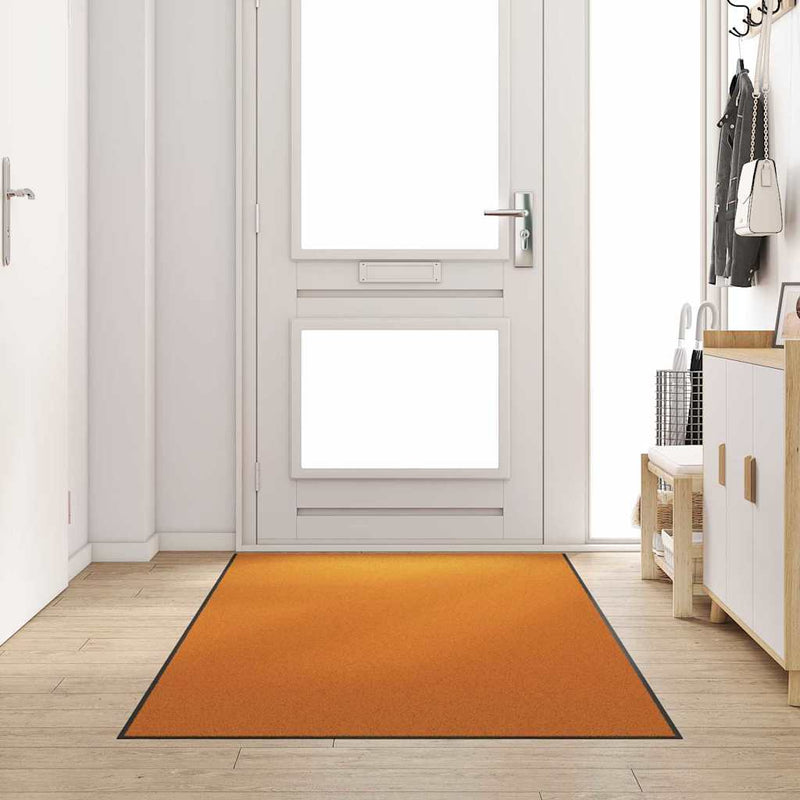 Afbeelding laden in galerijviewer, Vidaxl deurmat anders oranje en zwart 120 x 250 cm polyamide en pvc
