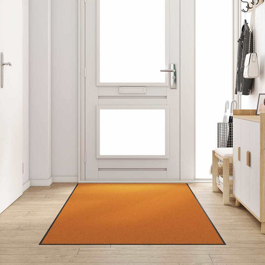 Vidaxl deurmat anders oranje en zwart 120 x 250 cm polyamide en pvc
