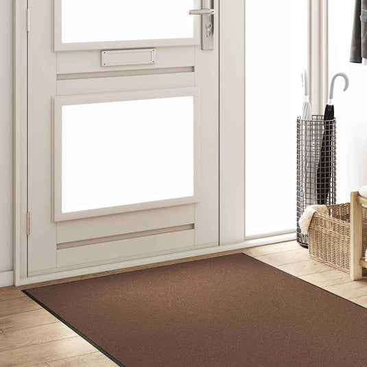 Vidaxl deurmat bruin en zwart 120 x 250 cm polypropyleen en vinyl