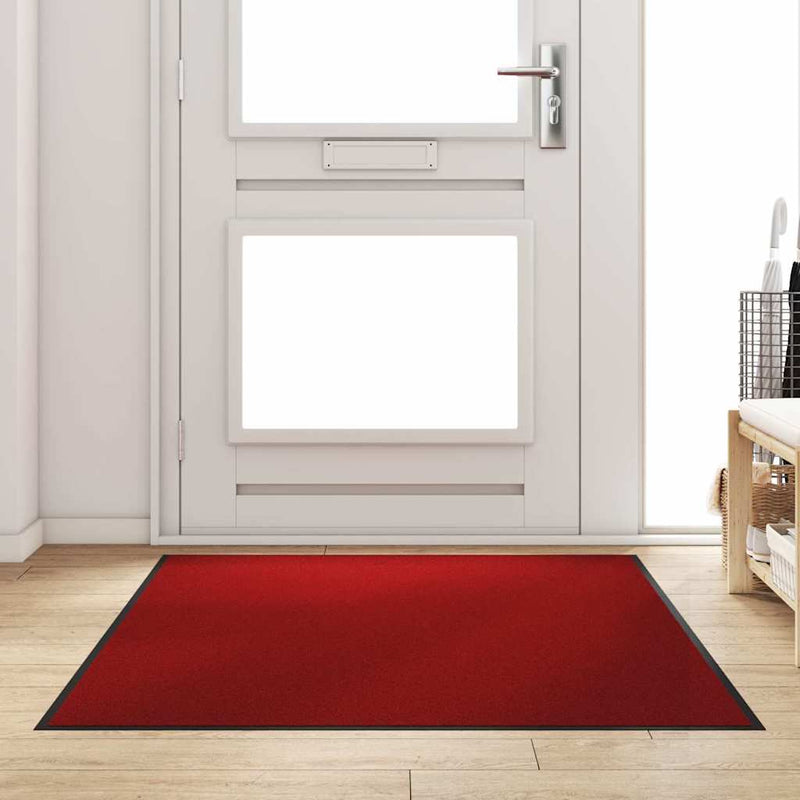 Afbeelding laden in galerijviewer, Vidaxl deurmat rood en zwart 120 x 180 cm polypropyleen en vinyl
