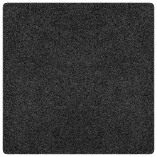 Vidaxl antislip shaggy tapijt donkergrijs 200 x 200 cm pp
