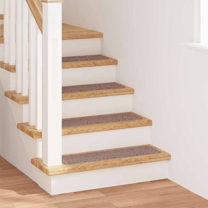 Afbeelding laden in galerijviewer, Vidaxl antislip trapmatten 15 pcs lichtbruin 75 x 20 cm pp

