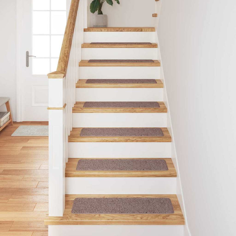 Afbeelding laden in galerijviewer, Vidaxl antislip trapmatten 15 pcs lichtbruin 75 x 20 cm pp

