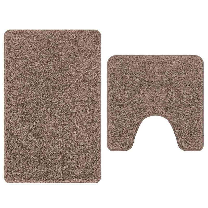 Afbeelding laden in galerijviewer, Vidaxl antislip badmat set 2 st bruin 50 x 50 cm pp
