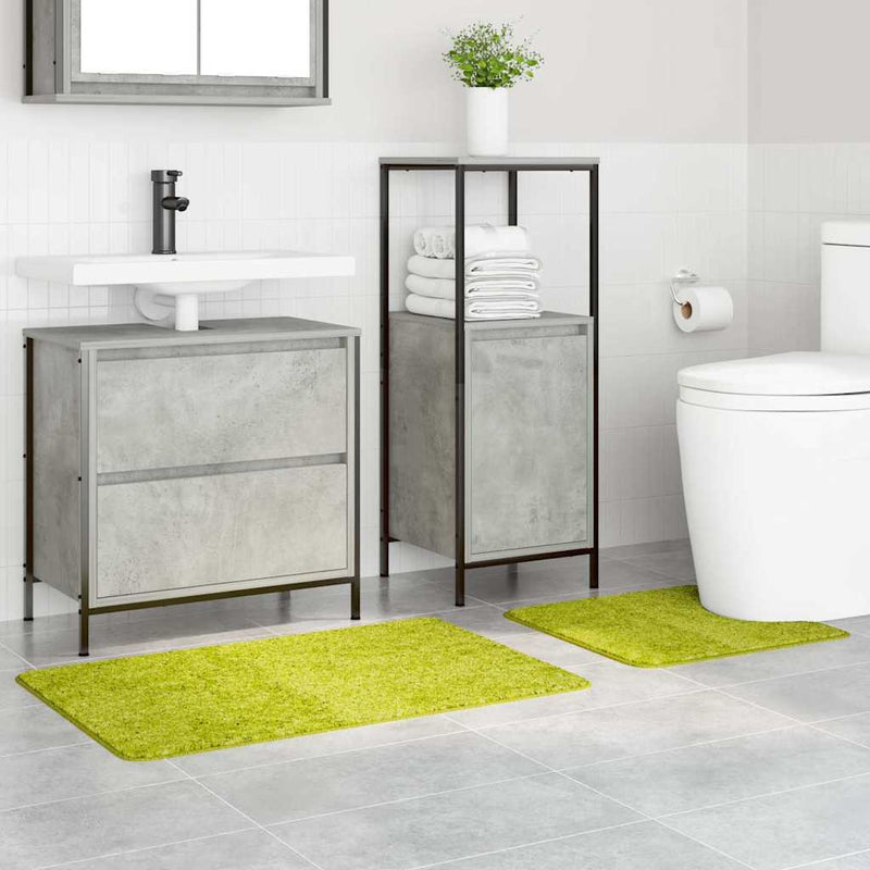 Afbeelding laden in galerijviewer, Vidaxl antislip badmat set 2 st groen 50 x 50 cm pp
