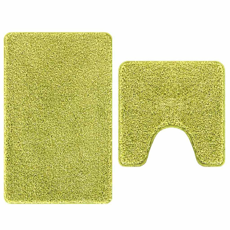 Afbeelding laden in galerijviewer, Vidaxl antislip badmat set 2 st groen 50 x 50 cm pp
