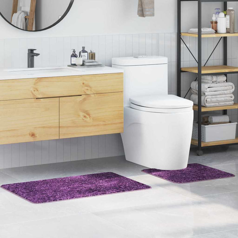 Afbeelding laden in galerijviewer, Vidaxl antislip badmat set 2 st paars 50 x 50 cm pp
