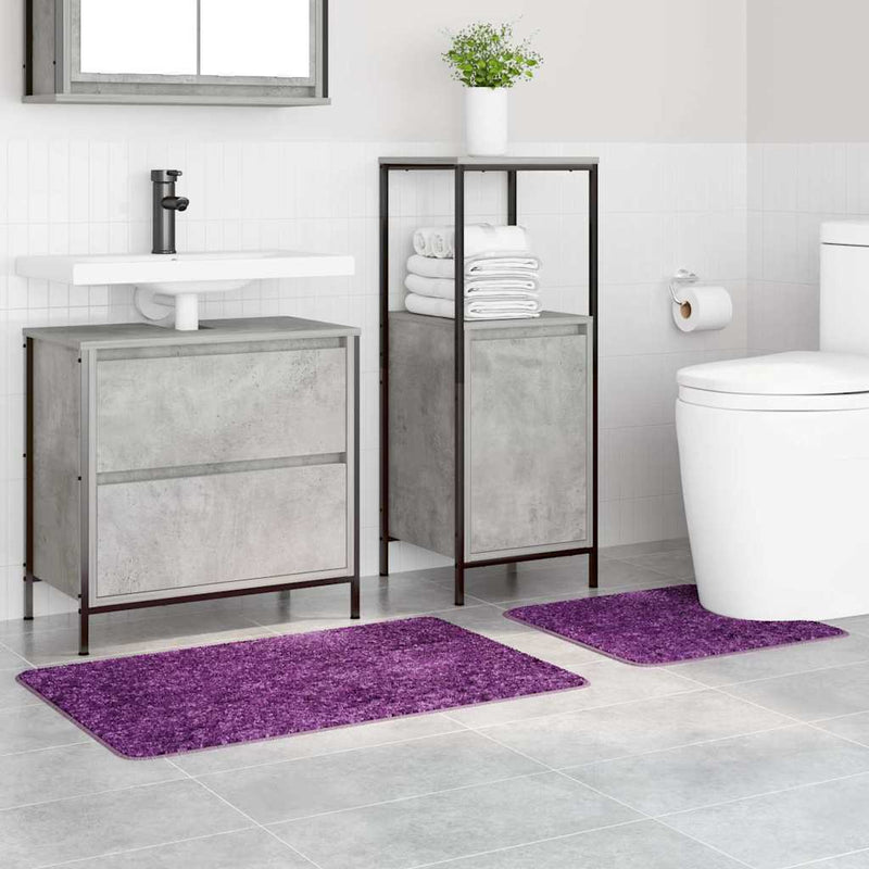 Afbeelding laden in galerijviewer, Vidaxl antislip badmat set 2 st paars 50 x 50 cm pp
