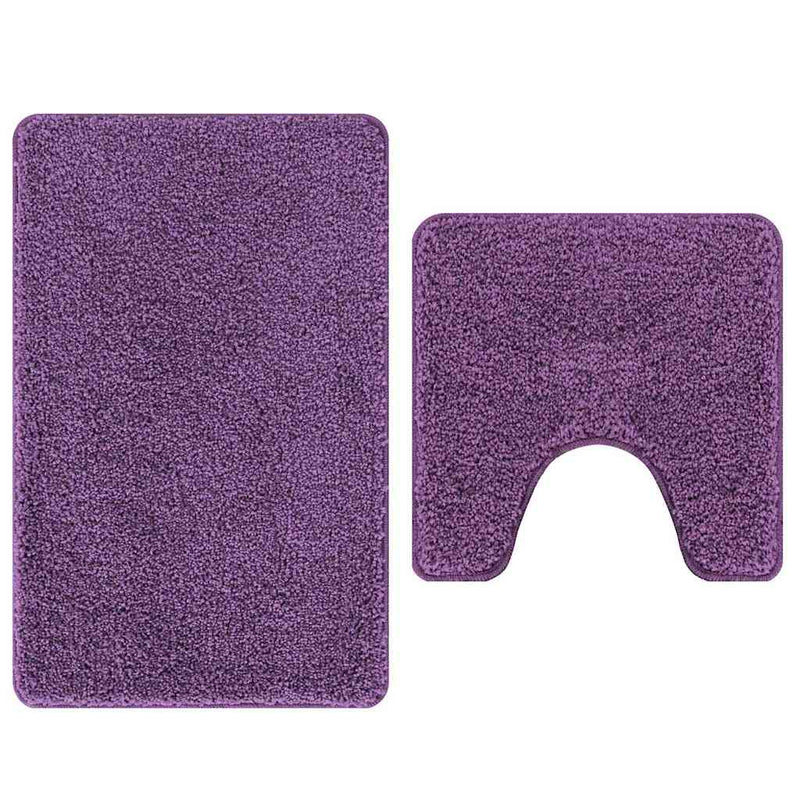 Afbeelding laden in galerijviewer, Vidaxl antislip badmat set 2 st paars 50 x 50 cm pp

