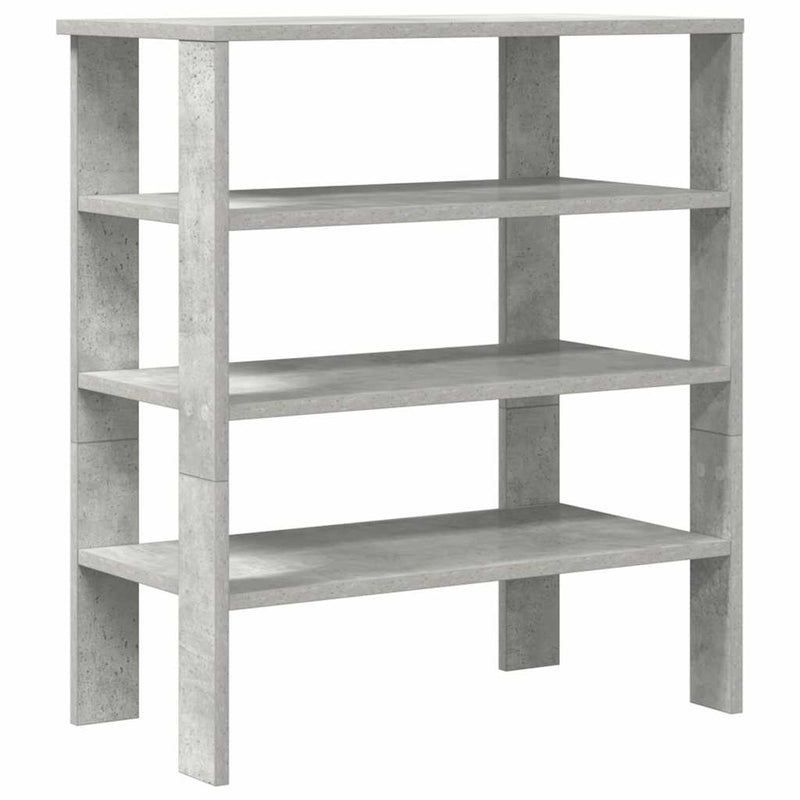 Afbeelding laden in galerijviewer, Vidaxl schoenenrek 61x32x70 cm bewerkt hout betongrijs
