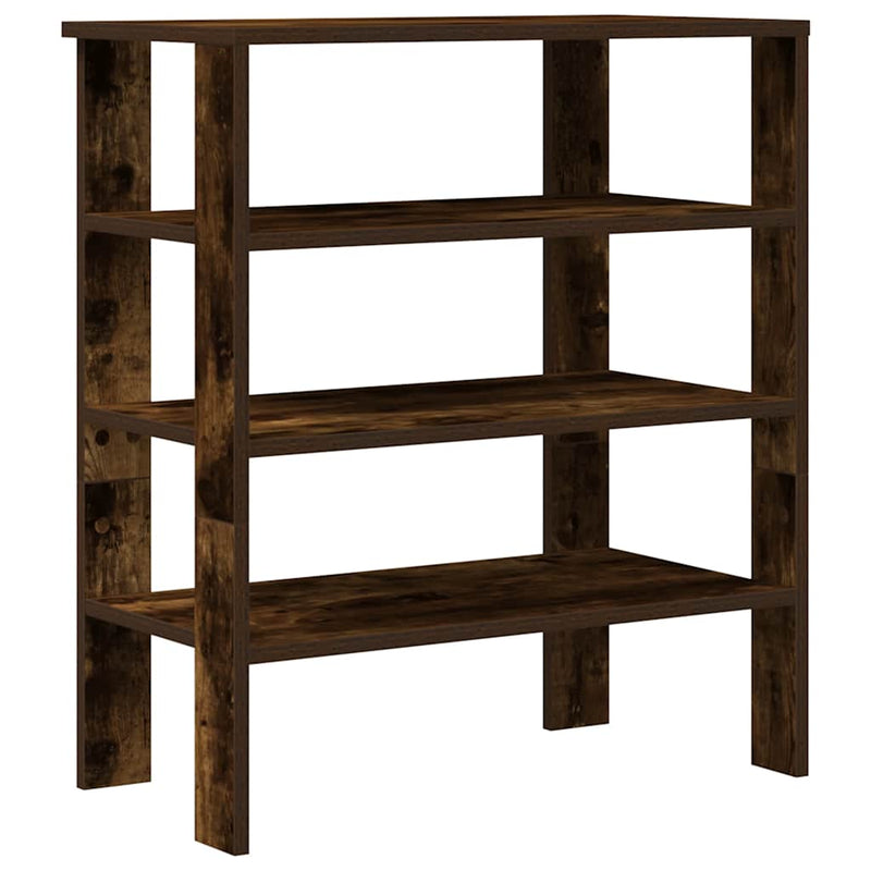 Afbeelding laden in galerijviewer, Vidaxl schoenenrek 61x32x70 cm bewerkt hout gerookt eikenkleurig

