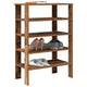 Vidaxl schoenenrek 61x32x87,5 cm bewerkt hout oud houtkleurig