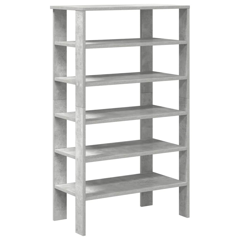 Afbeelding laden in galerijviewer, Vidaxl schoenenrek 61x32x105 cm bewerkt hout betongrijs
