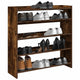 Vidaxl schoenenrek 80x25x81 cm bewerkt hout gerookt eikenkleurig