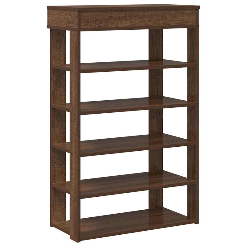 Afbeelding laden in galerijviewer, Vidaxl schoenenrek 60x30x98 cm bewerkt hout bruin eikenkleur
