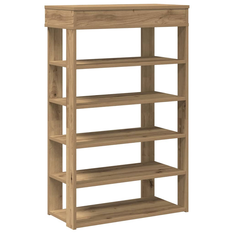 Afbeelding laden in galerijviewer, Vidaxl schoenenrek 60x30x98 cm bewerkt hout artisanaal eikenkleur
