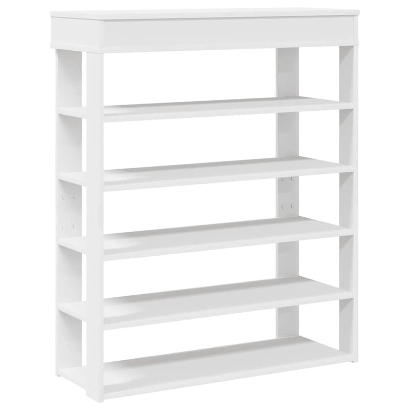 Afbeelding laden in galerijviewer, Vidaxl schoenenrek 80x30x98 cm bewerkt hout wit
