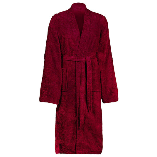 Vidaxl badjas kinn rood l katoen