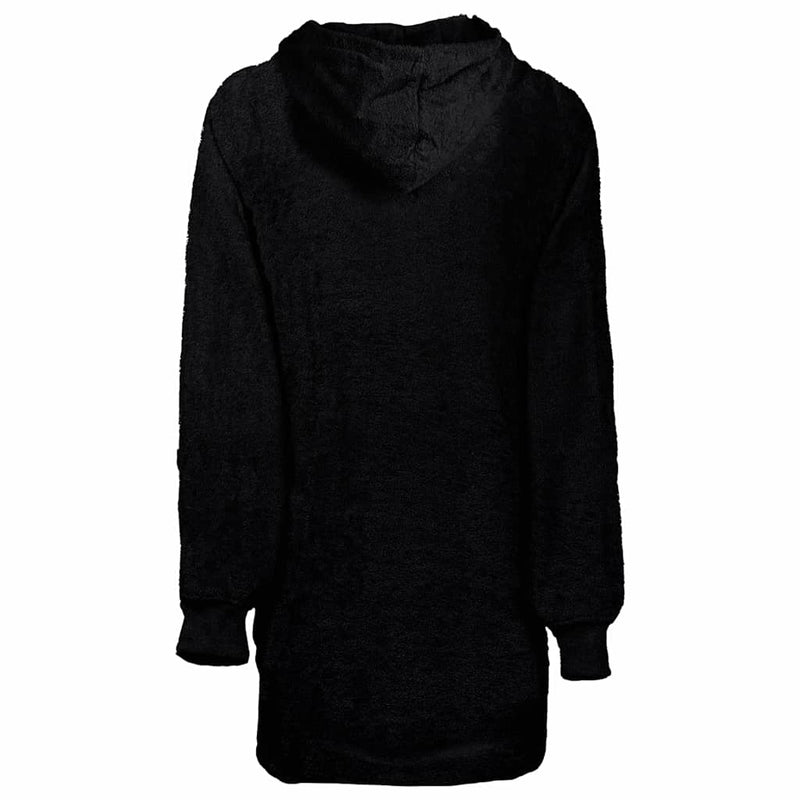Afbeelding laden in galerijviewer, Vidaxl deken hoodie kinn zwart l katoen
