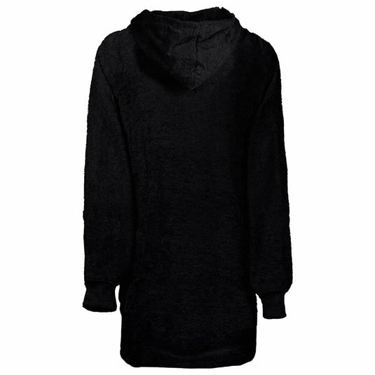 Vidaxl deken hoodie kinn zwart l katoen