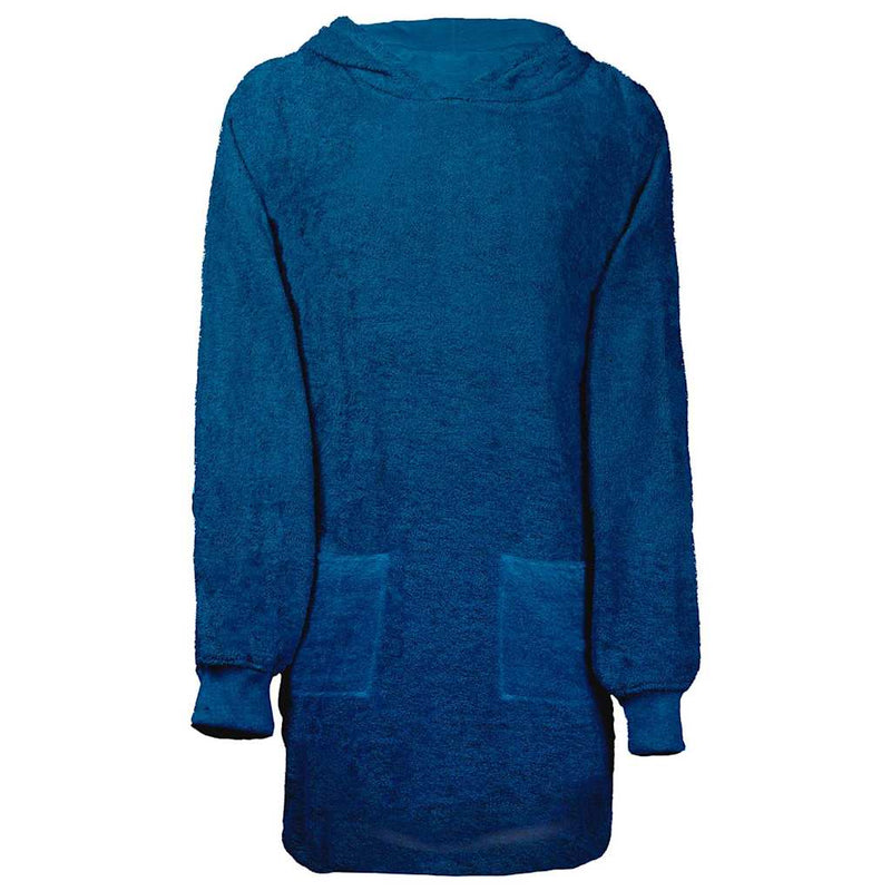 Afbeelding laden in galerijviewer, Vidaxl deken hoodie kinn marineblauw l katoen
