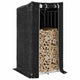 Vidaxl haardhoutrek met regenhoes 100x100x200 cm gegalvaniseerd staal