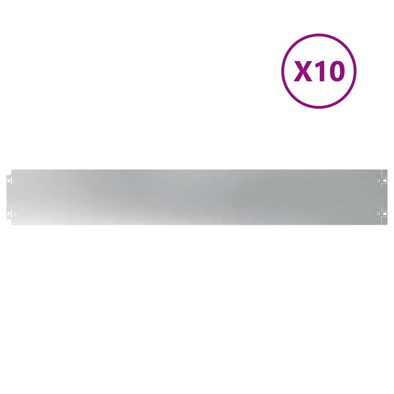 Afbeelding laden in galerijviewer, Vidaxl gazonranden 10 st 15x103 cm gegalvaniseerd staal

