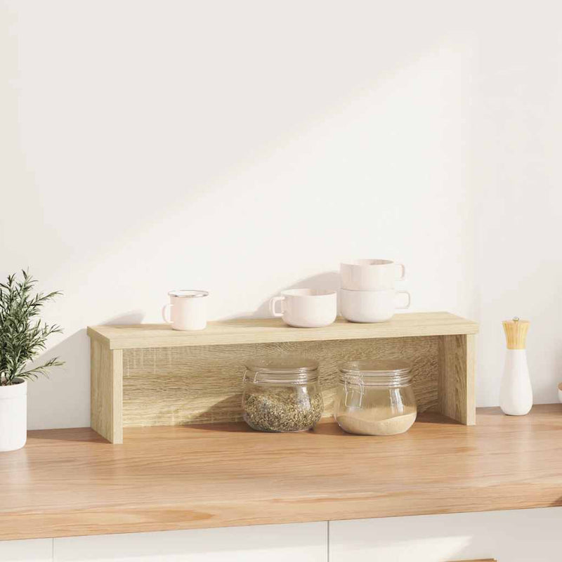 Afbeelding laden in galerijviewer, Vidaxl keukenrek stapelbaar 50x15x16 cm bewerkt hout sonoma eikenkleur
