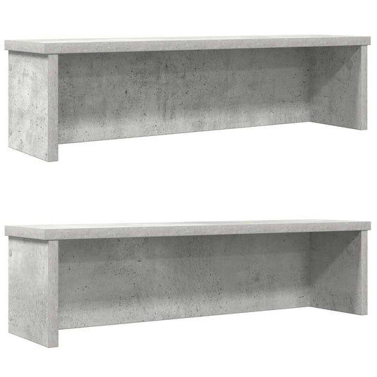Vidaxl keukenrekken stapelbaar 2 st 50x15x16 cm betongrijs