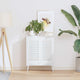 Vidaxl kastdeuren louvredesign 2 st 61,5x29,5 cm wit