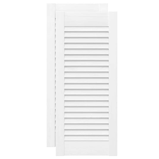 Vidaxl kastdeuren louvre design 2 st 69x29,5 cm wit