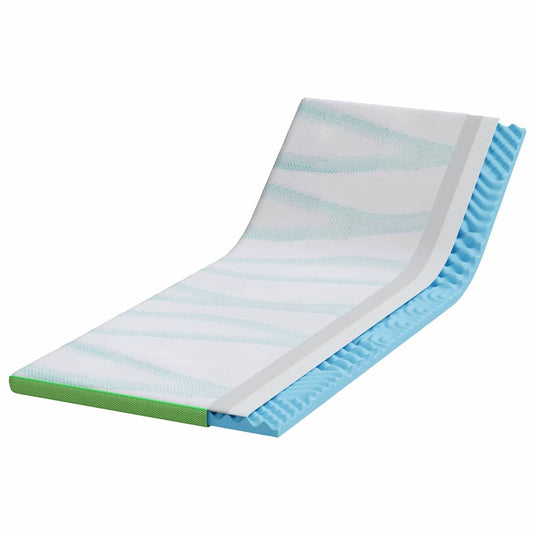 Vidaxl matrastopper wit en groen 80 x 200 cm jacquard stof
