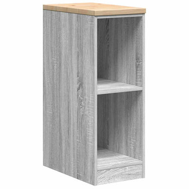 Vidaxl garagekast 30x51x85 cm massief grenenhout grijs sonoma