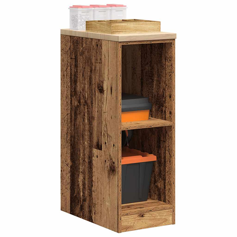 Afbeelding laden in galerijviewer, Vidaxl garagekast 30x51x85 cm massief grenenhout oud hout
