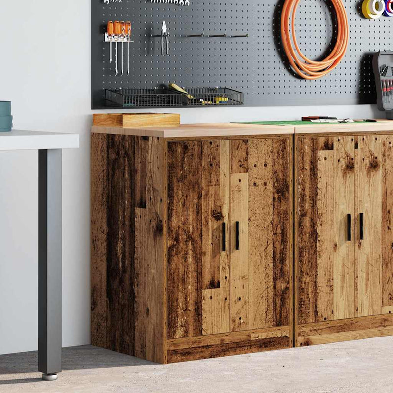 Afbeelding laden in galerijviewer, Vidaxl garagekast 60x51x85 cm massief grenenhout oud hout
