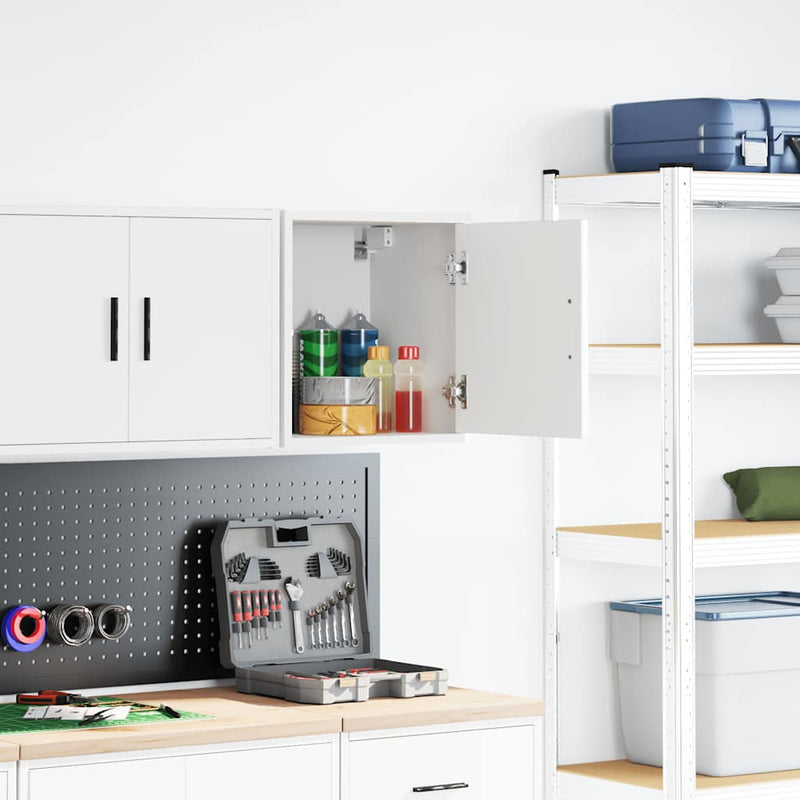 Afbeelding laden in galerijviewer, Vidaxl garagewandkast bewerkt hout wit
