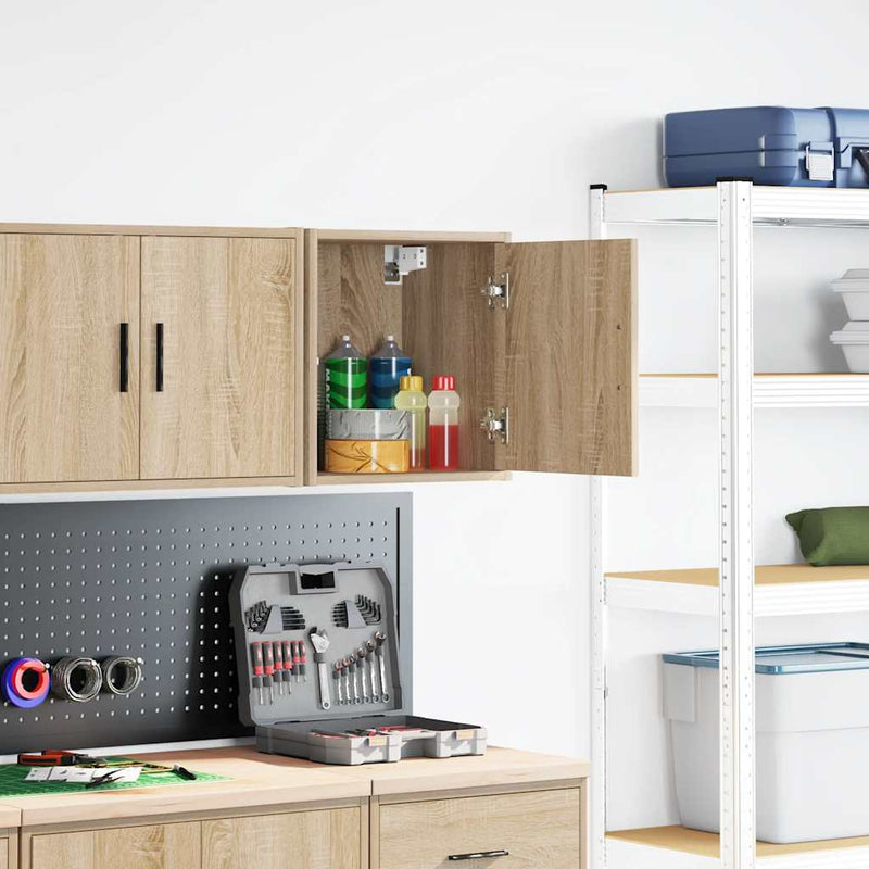Afbeelding laden in galerijviewer, Vidaxl garagewandkast sonoma bewerkt hout eikenkleurig

