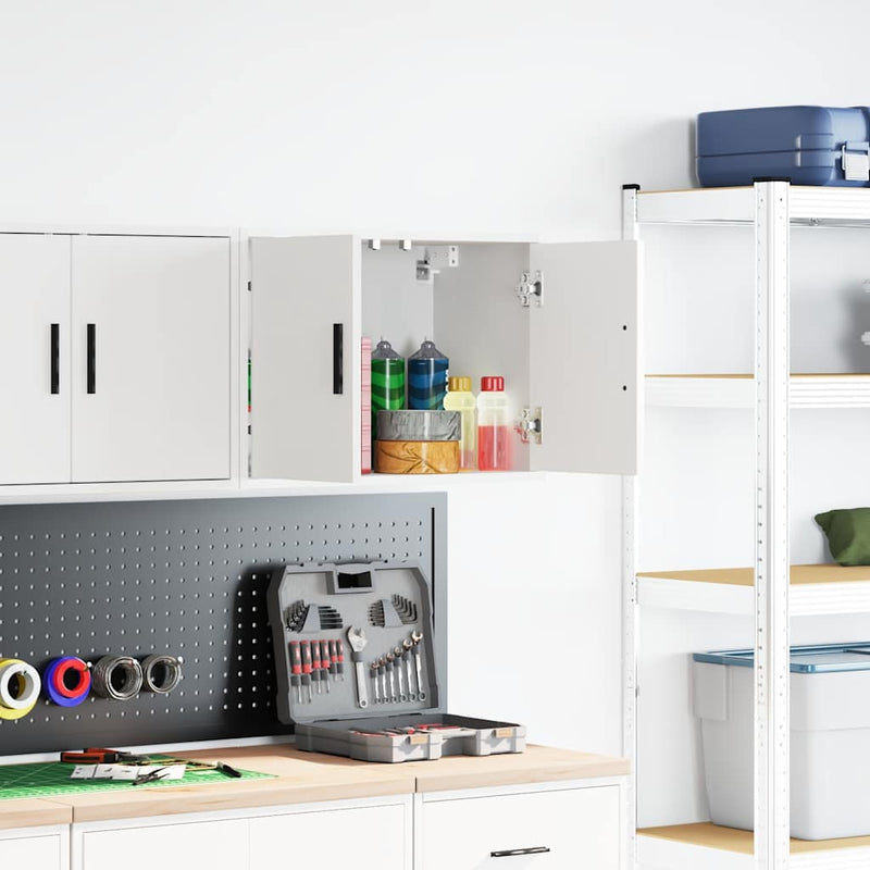Afbeelding laden in galerijviewer, Vidaxl garagewandkast bewerkt hout wit
