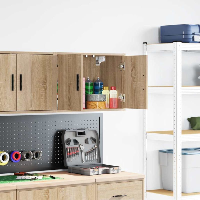 Afbeelding laden in galerijviewer, Vidaxl garagewandkast sonoma bewerkt hout eikenkleurig
